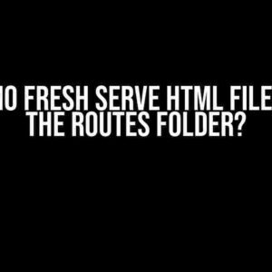 Can Deno Fresh Serve HTML Files Inside the Routes Folder?